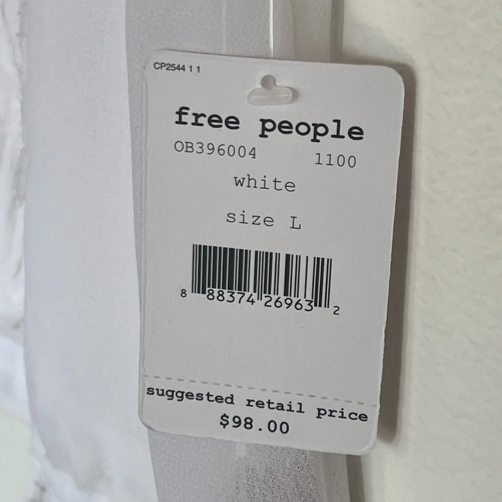 NWT | Free People Pennies Storytellers Sheer Raw Edge Top - Picture 8 of 8